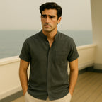 Camisa Casual Masculina Gola Padre Beaumont