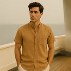 Camisa Casual Masculina Gola Padre Beaumont