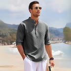 Camisa Masculina Gola Padre Casual Old Money Ascot