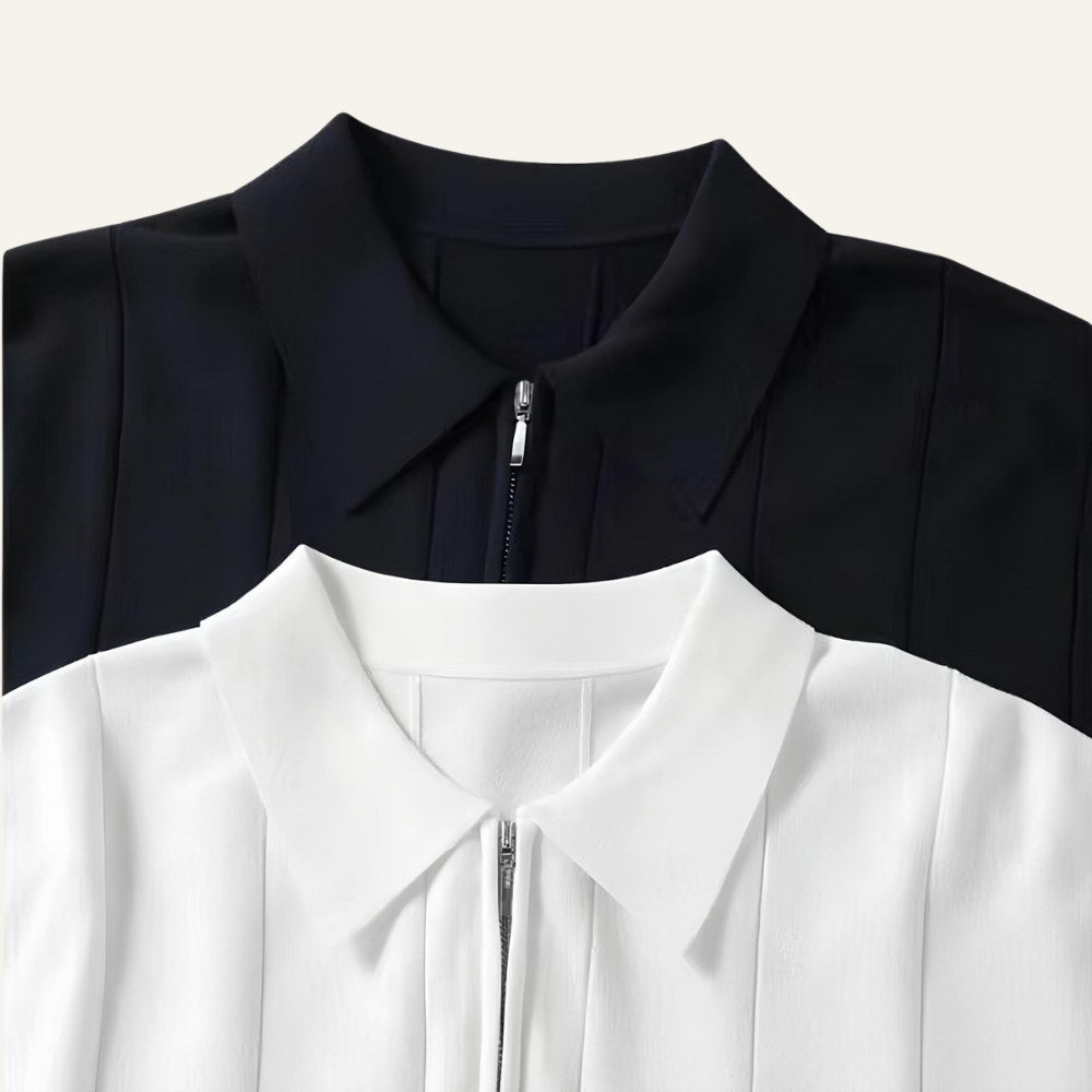 Camisa Polo Masculina com Meio Zíper Old Money Valence