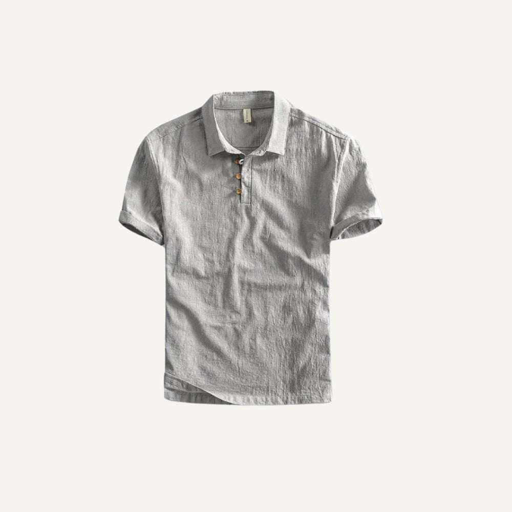 Camisa Polo Masculina de Linho Salermo