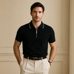 Camisa Polo com Zíper Old Money Manttan