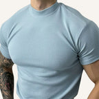 Camiseta Canelada Masculina Gola Alta Clarence