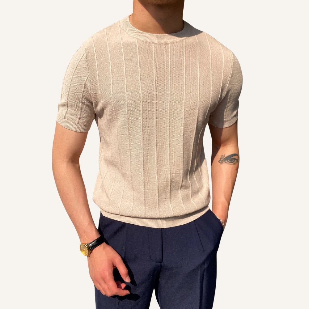 Camiseta Masculina Malha Texturizada Old Money Belgrano