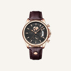 Relógio de Couro Masculino Rivage - Pulseira Marrom