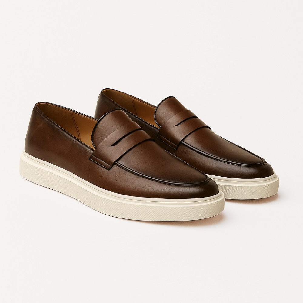 Mocassim de Couro Italiano Masculino Miliani