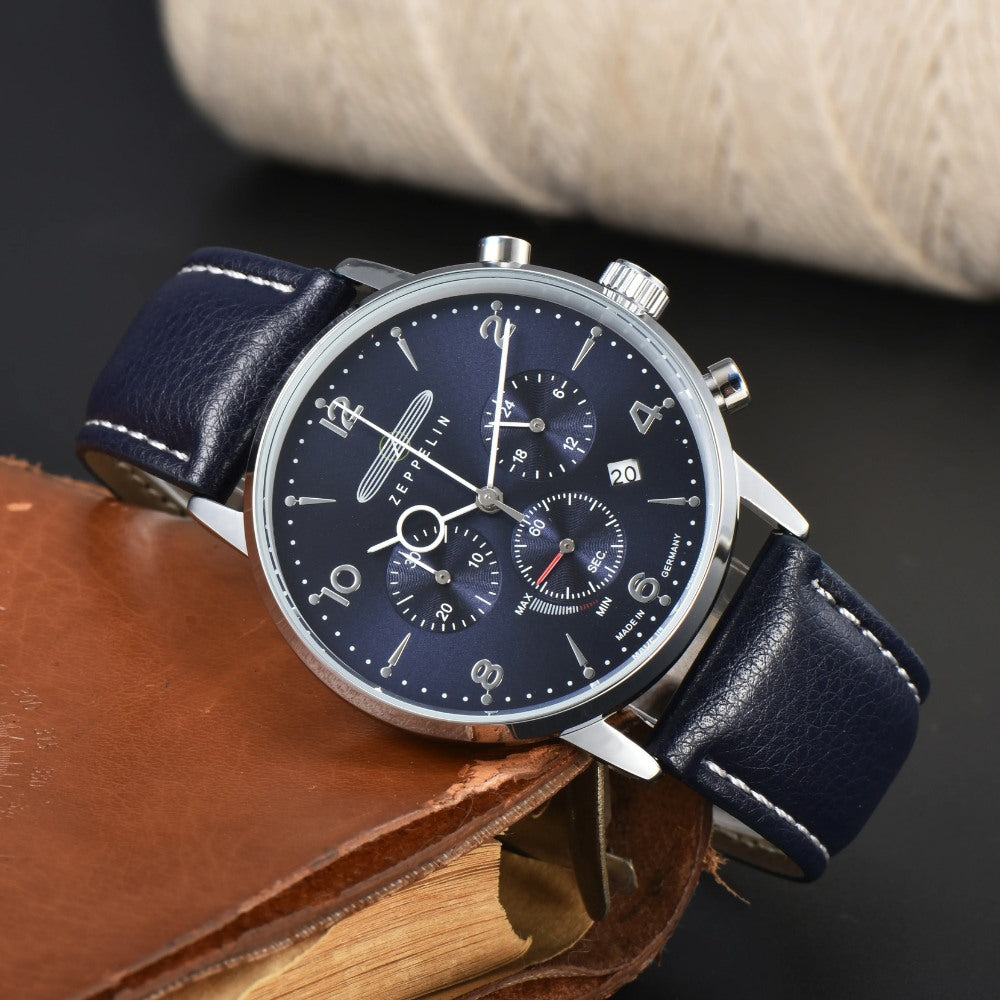 Relógio Masculino Zeppelin Azul 100 Anos – Cronógrafo