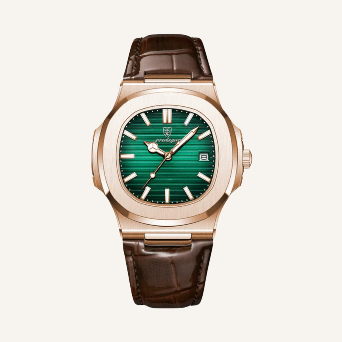Relógio de Couro Marrom Luxe Civano