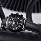 Relógio de Couro Masculino Benyar Luxe