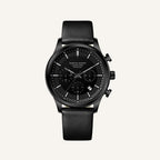 Relógio de Couro Masculino Preto Luxemiro