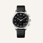 Relógio de Couro Masculino Preto Luxemiro