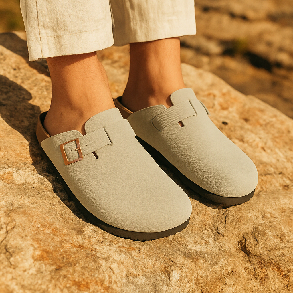 Sandália Clog de Camurça Portofino