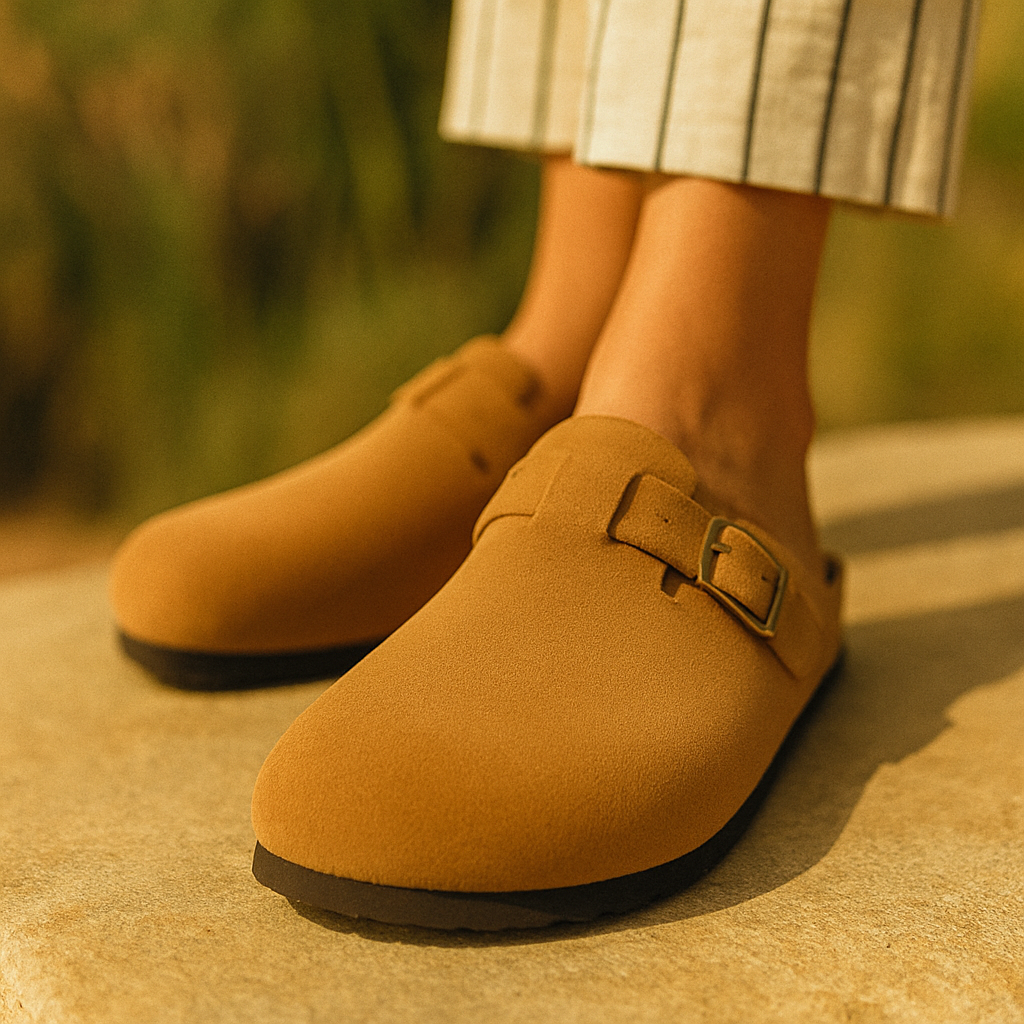 Sandália Clog de Camurça Portofino