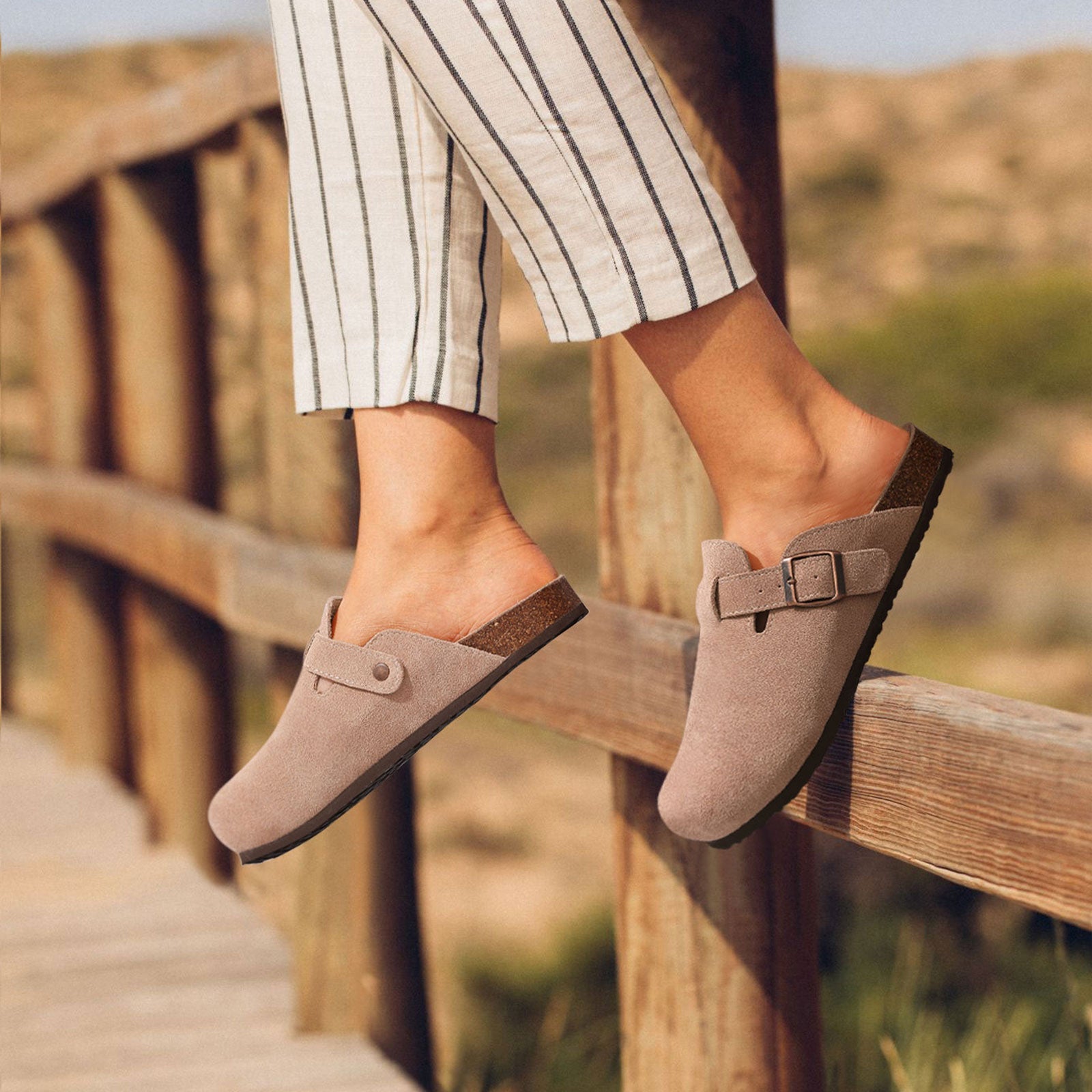 Sandália Clog de Camurça Portofino