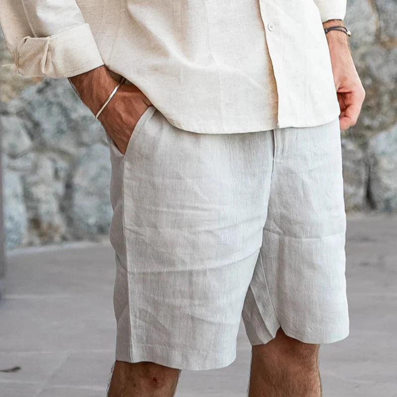 Short Masculino de Linho Old Money Milford