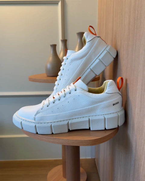 Tenis Couro Legítimo H.Boss Melburk Sneaker Masculino