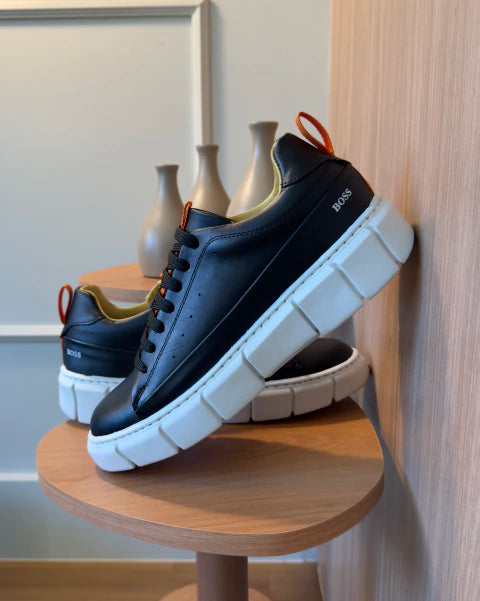 Tenis Couro Legítimo H.Boss Melburk Sneaker Masculino