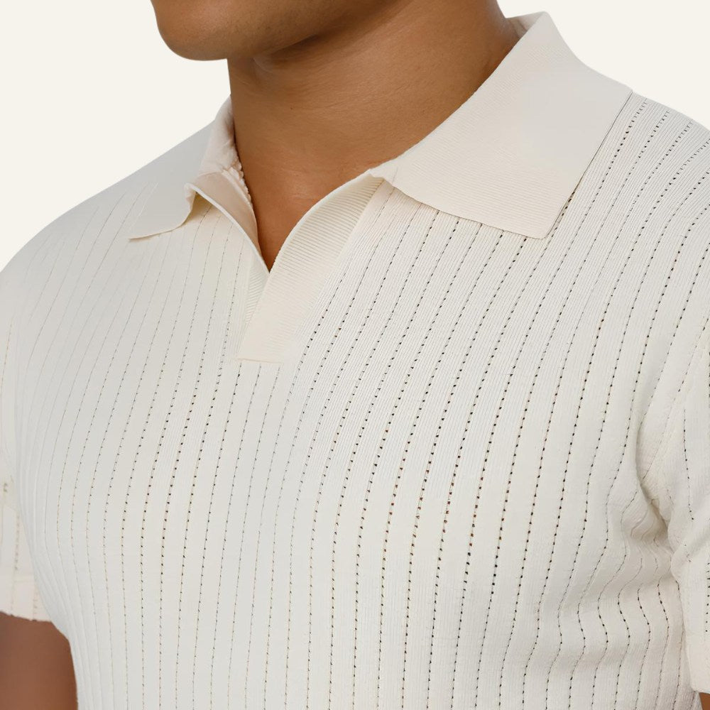 Camisa Polo Masculina de Malha Old Money Saville