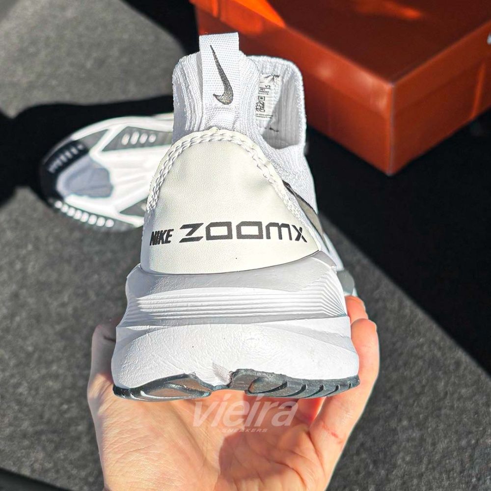Tênis Air ZoomX Tecido Meia Respirável Branco