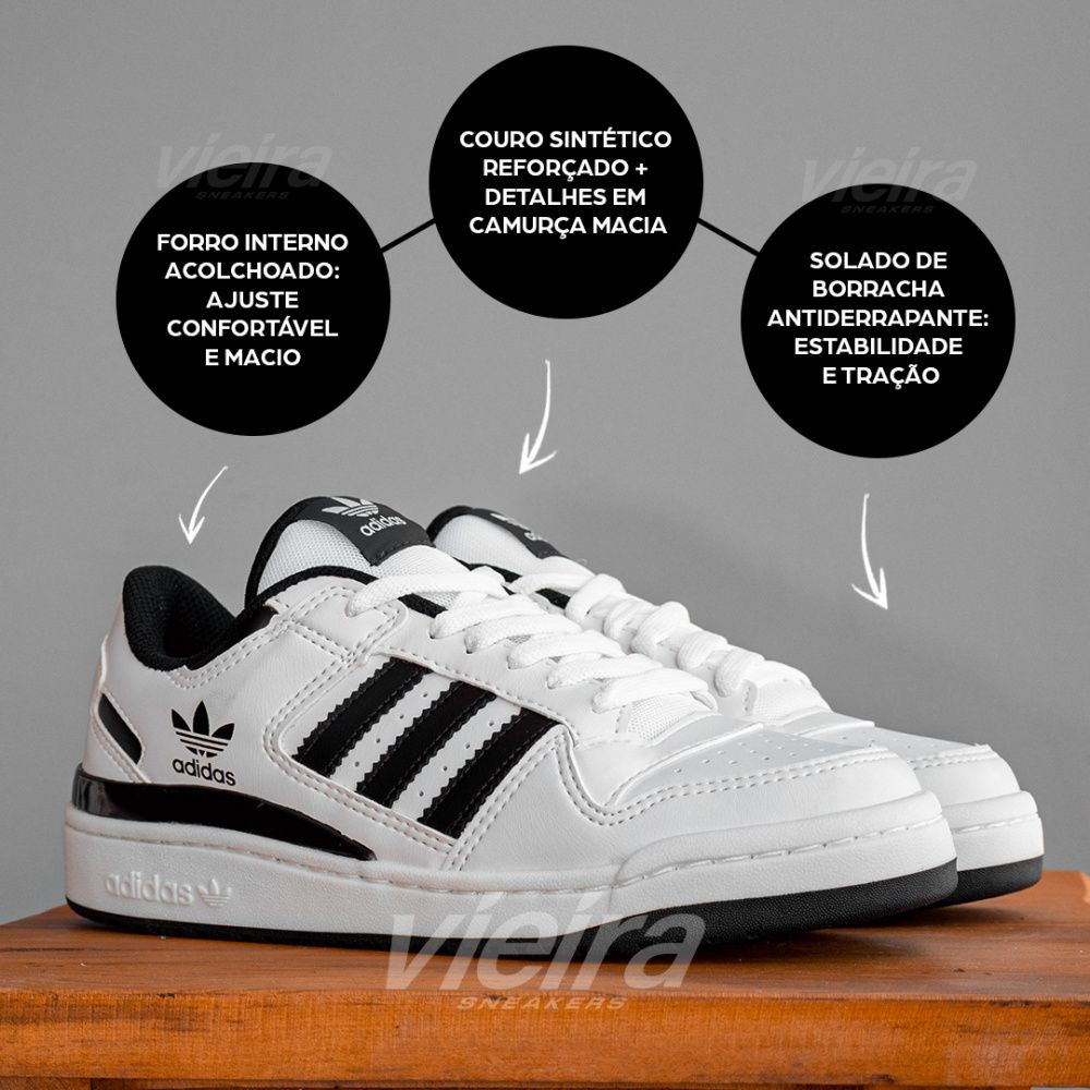 Tênis Forum Low 84 ADV - Branco/Preto